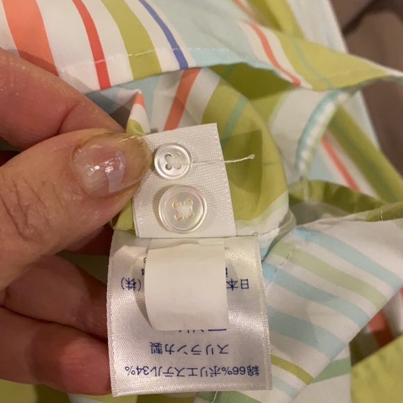 Land’s End Vertical Stripe Button Down Tunic - Picture 8 of 10